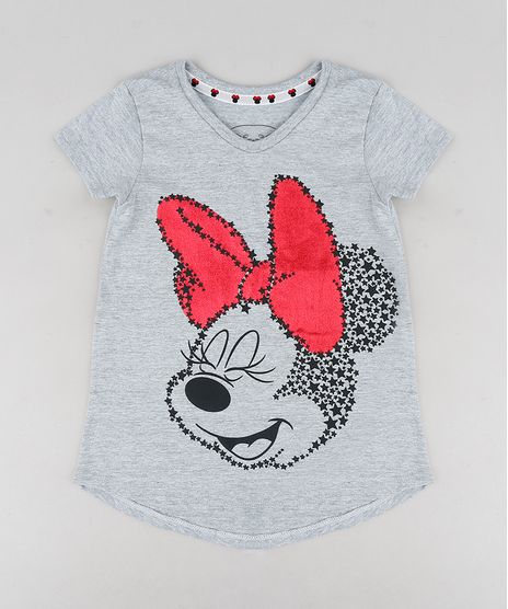 Blusa-Infantil-Minnie-Manga-Curta-Decote-Redondo-Cinza-Mescla-9300983-Cinza_Mescla_1