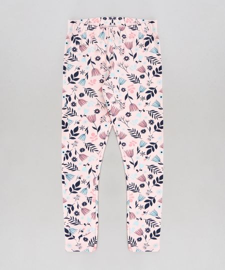Calça Legging Infantil Estampada Flora Rosa Claro é boa?