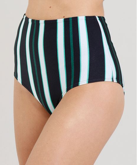 Biquini-Calcinha-Hot-Pant-Estampada-Listras-com-Protecao-UV50--Preta-9234731-Preto_1