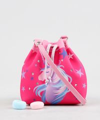 Bolsa-Infantil-Estampada-de-Unicornio---Elasticos-de-Cabelo-Pink-9239122-Pink_1