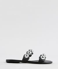 Rasteira-Feminina-com-Bolas-Metalizadas-Preta-9269517-Preto_1