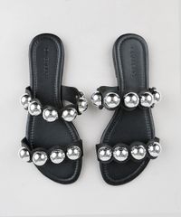 Rasteira-Feminina-com-Bolas-Metalizadas-Preta-9269517-Preto_4
