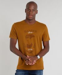 Camiseta-Masculina--Barber-Shop--Manga-Curta-Gola-Careca-Caramelo-9265807-Caramelo_1