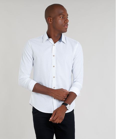 Camisa-Masculina-Slim-Estampada-Mini-Print-Paisley-Manga-Longa-Branca-9167869-Branco_1