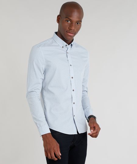 Camisa-Masculina-Slim-Estampada-Mini-Print-Manga-Longa-Azul-Claro-9167870-Azul_Claro_1