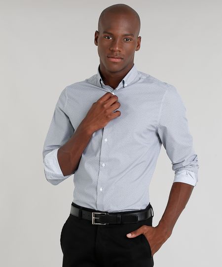 Camisa-Masculina-Comfort-Estampada-Mini-Print-Manga-Longa-Cinza-8438159-Cinza_1 Camisa-Masculina-Comfort-Estampada-Mini-Print-Manga-Longa-Cinza-8438159-Cinza_1