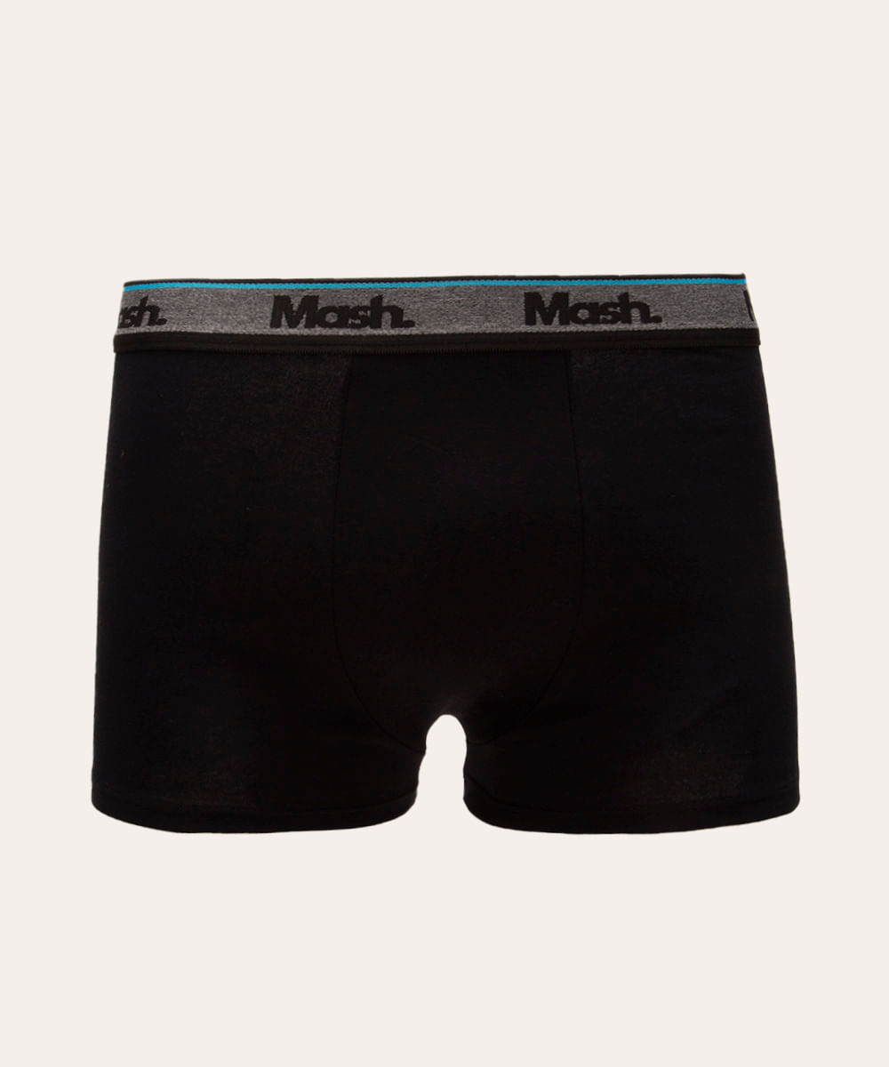 cueca boxer de algodão mash preto