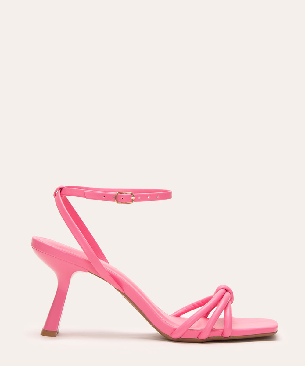 sandália salto alto oneself pink