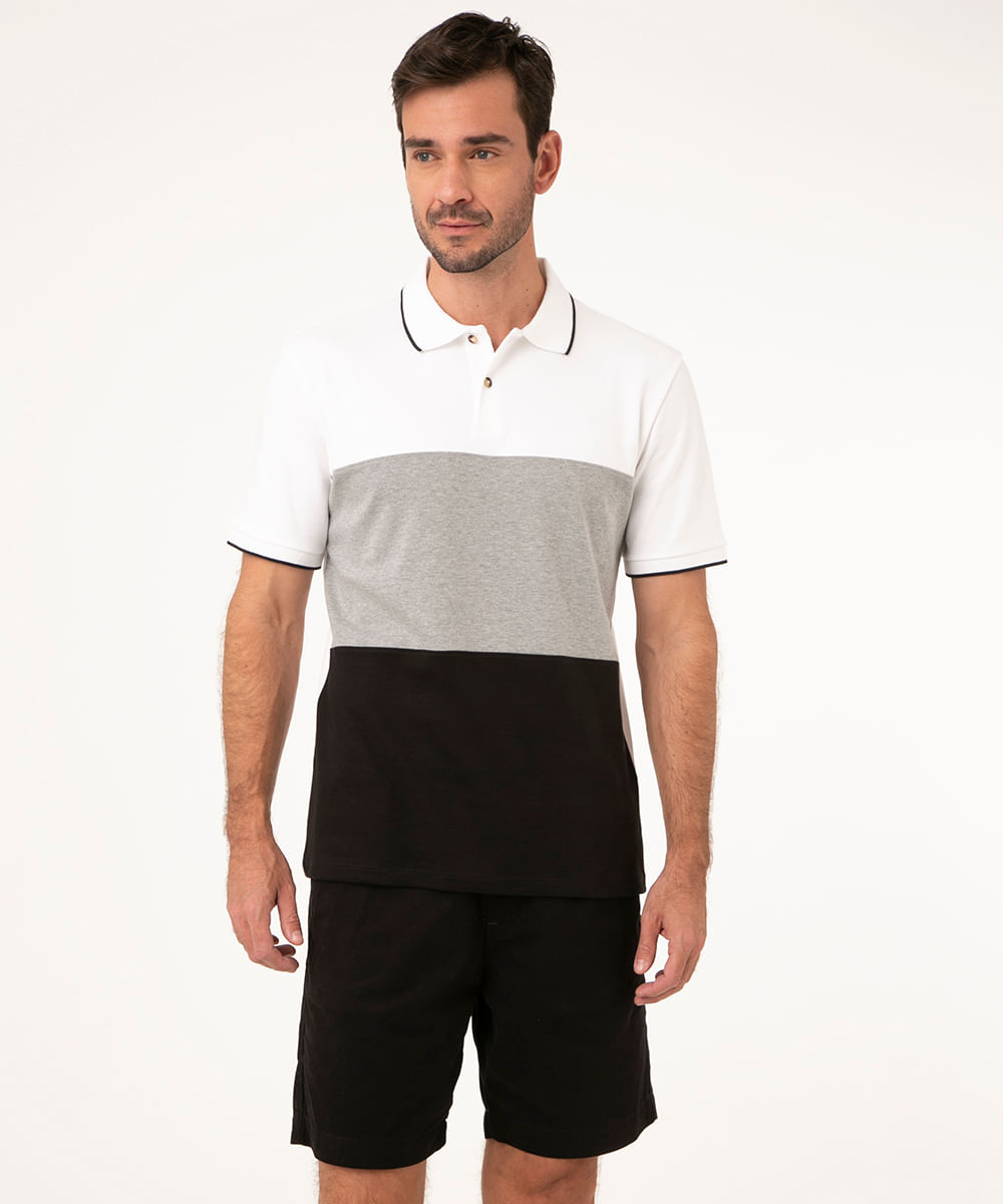 bermuda reta de sarja com cordão - preto