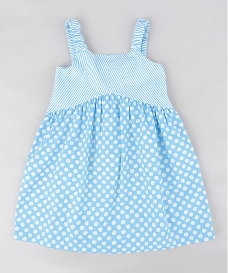 Vestido-infantil-Estampado-de-Margaridas-com-Recorte-Azul-Claro-9321281-Azul_Claro_1