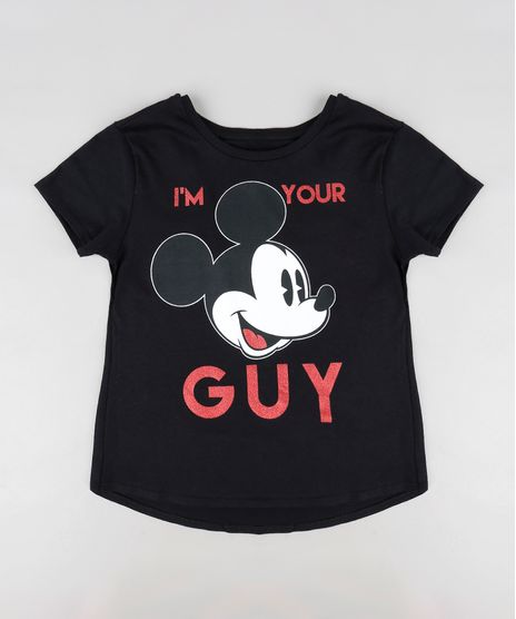 Blusa-Infantil-Mickey--I-m-Your-Guy--Manga-Curta-Decote-Redondo-Preta-9300988-Preto_1
