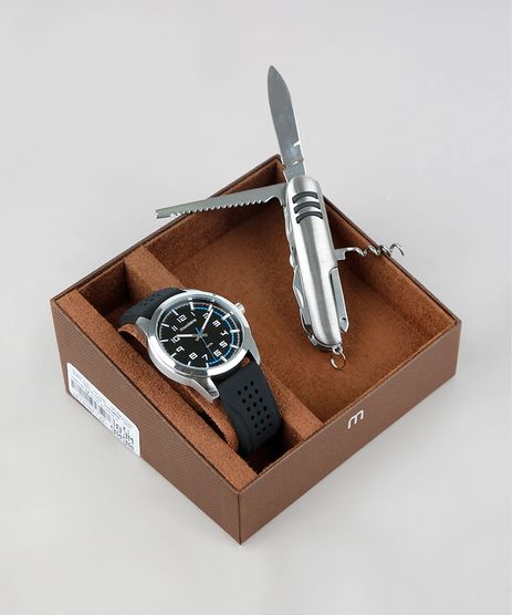 Kit-de-Relogio-Analogico-Mondaine-Masculino---Canivete---99044G0MVNI1KD-Preto-9377667-Preto_1