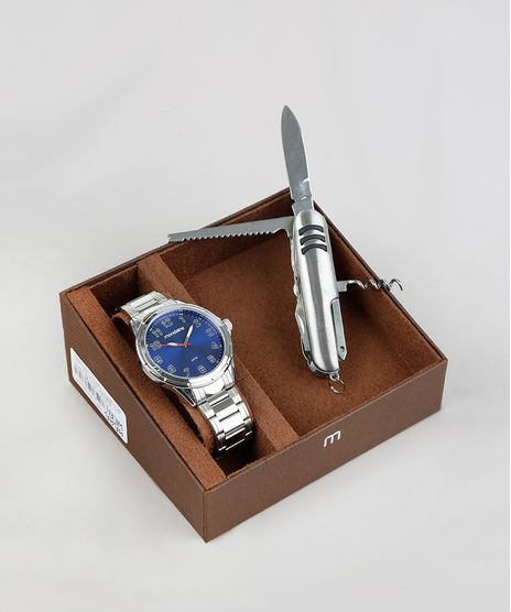 Kit-de-Relogio-Analogico-Mondaine-Masculino---Canivete---83437G0MVNE2K-Prateado-9377670-Prateado_1