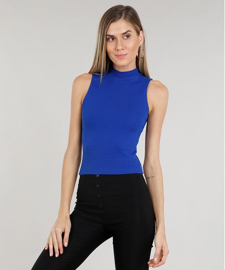 Regata-Feminina-Cropped-Gola-Alta-Basica-Canelada-Azul-Royal-8449098-Azul_Royal_1
