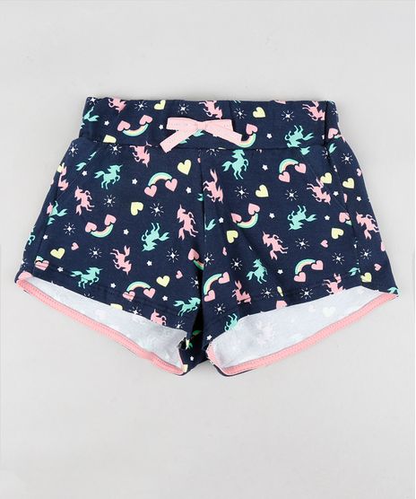 Short-Infantil-Estampado-de-Unicornio-com-Laco-Azul-Marinho-9221203-Azul_Marinho_1