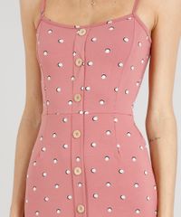 Vestido-Feminino-Curto-Estampado-de-Poas-com-Botoes-Rose-9279908-Rose_4