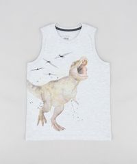 Regata-Infantil-Dinossauros-Gola-Careca-Cinza-Mescla-Claro-9260450-Cinza_Mescla_Claro_1