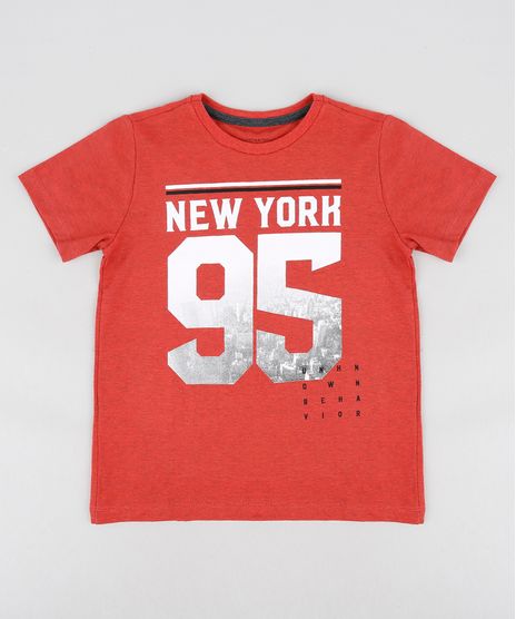 Camiseta-Infantil--New-York-95--Manga-Curta-Gola-Careca-Vermelha-9316377-Vermelho_1