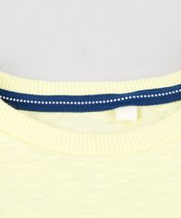 Camiseta-Infantil-com-Estampa-de-Praia-Manga-Curta-Gola-Careca-Amarela-9347696-Amarelo_3