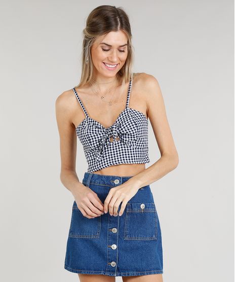 Top-Cropped-Feminino-Estampado-Xadrez-com-No-e-Vazado-Alcas-Finas-Decote-Redondo-Azul-Marinho-9299249-Azul_Marinho_1