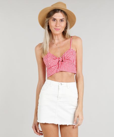 Top-Cropped-Feminino-Estampado-Xadrez-com-No-e-Vazado-Alcas-Finas-Decote-Redondo-Vermelho-9299249-Vermelho_1