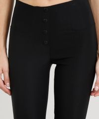 Calca-Feminina-Legging-Bengaline-com-Botoes-Preta-9191404-Preto_4