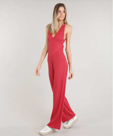 Macacao-Feminino-Canelado-Alcas-Cruzadas-Decote-V-Rosa-Escuro-9314555-Rosa_Escuro_1
