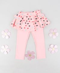 Calca-Legging-Infantil-com-Saia-e-Estampa-de-Coracoes-Rosa-9247441-Rosa_2