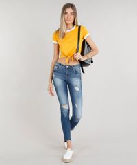 Blusa-Cropped-Feminina-Basica-Gola-Contrastante-com-No--Mostarda-9230382-Mostarda_3