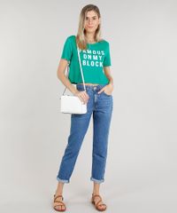 Blusa-Feminina-Ampla--Famous-On-My-Block--Manga-Curta-Decote-Redondo-Verde-9311098-Verde_3