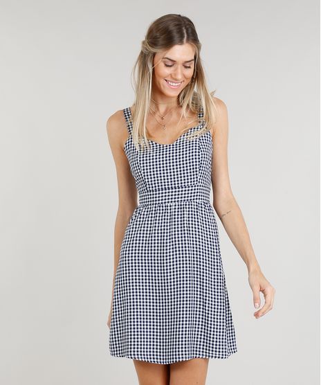 Vestido-Feminino-Curto-Estampado-Xadrez--Azul-Marinho-9299248-Azul_Marinho_1