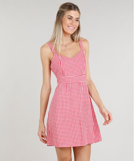 Vestido-Feminino-Curto-Estampado-Xadrez--Vermelho-9299248-Vermelho_1