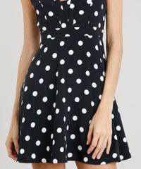 Vestido-Feminino-Curto-Evase-Estampado-de-Poas-Preto-9181374-Preto_4