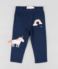 Calca-Legging-Infantil-com-Unicornio-e-Arco-Iris-Azul-Marinho-9121665-Azul_Marinho_1