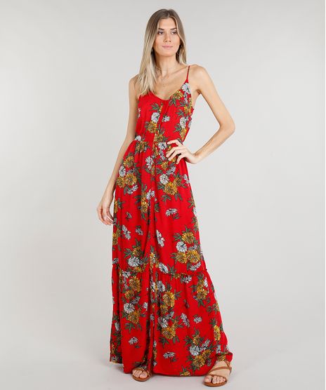 Vestido-Feminino-Longo-Estampado-Floral-Alcas-Finas-Decote-Redondo-Vermelho-9086819-Vermelho_1
