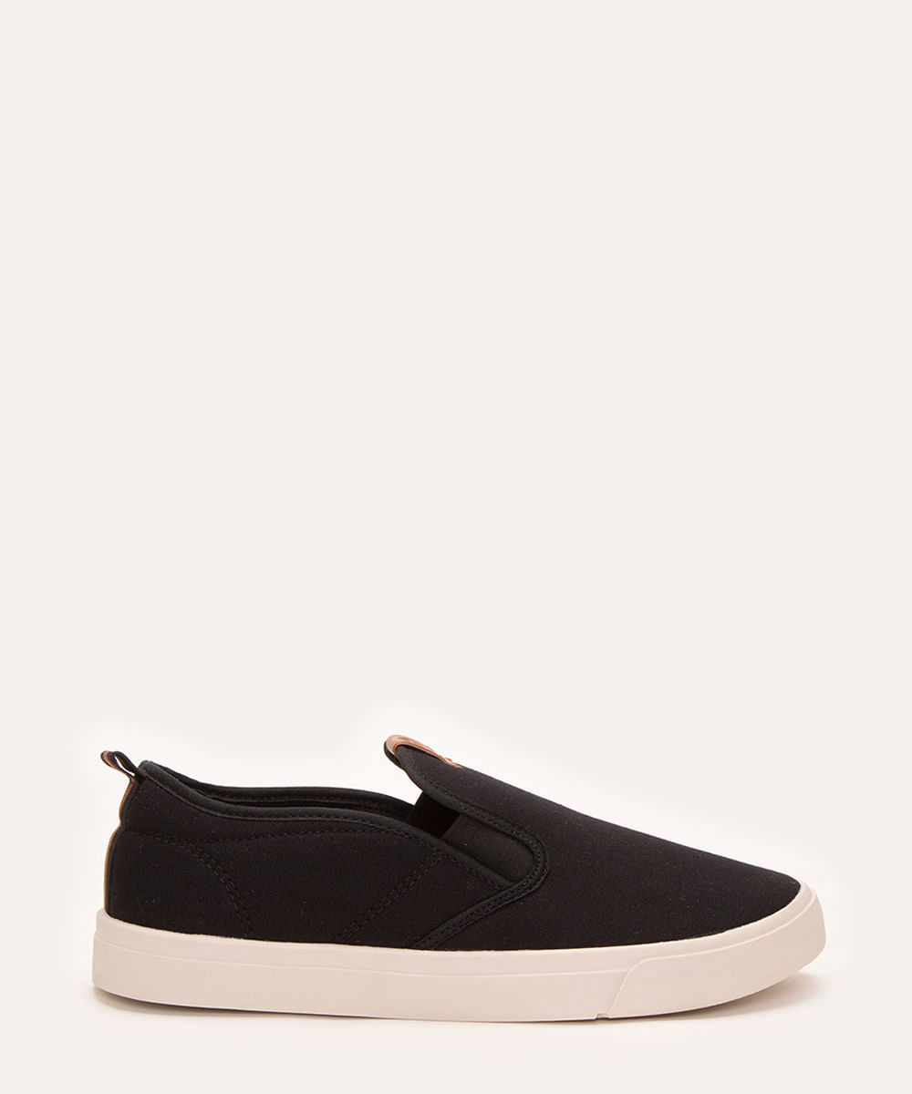 tênis de sarja slip on ollie preto