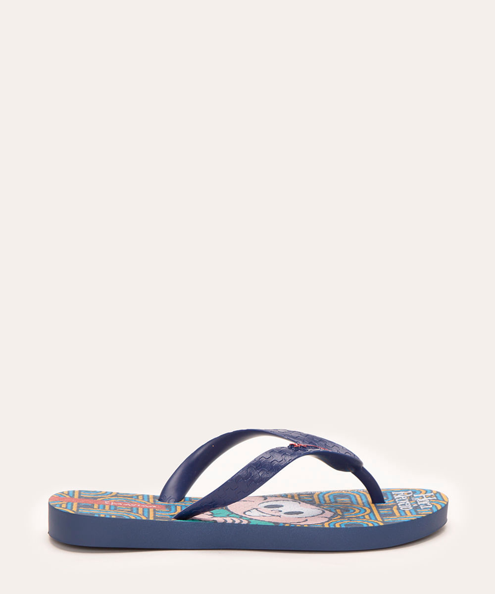 chinelo infantil turma da mônica ipanema azul