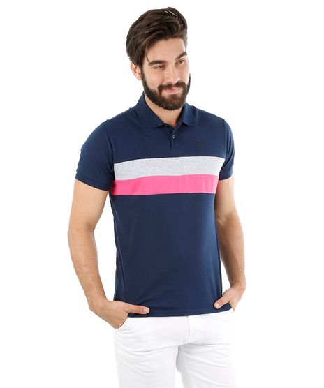 Polo-em-Piquet-com-Recortes-Azul-Marinho-8201993-Azul_Marinho_1