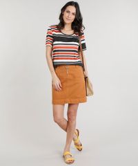 Saia-de-Sarja-Feminina-Evase-com-Ziper-de-Argola-Caramelo-9352639-Caramelo_3 Saia-de-Sarja-Feminina-Evase-com-Ziper-de-Argola-Caramelo-9352639-Caramelo_3