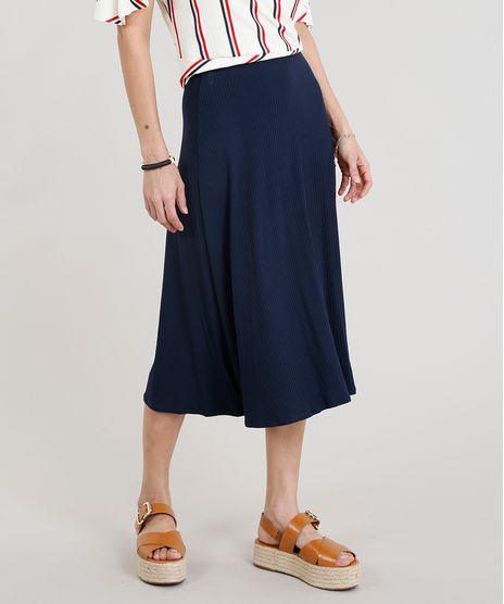 Saia-Midi-Feminina-Canelada-Azul-Marinho-9293808-Azul_Marinho_1