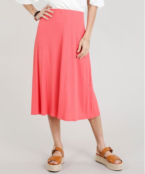 Saia-Midi-Feminina-Canelada-Coral-9293808-Coral_1