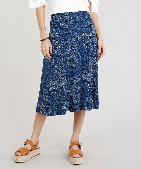 Saia-Midi-Feminina-Canelada-Estampada-de-Mandala-Azul-Marinho-9293820-Azul_Marinho_1