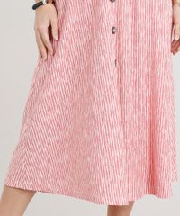 Saia-Midi-Feminina-Canelada-Listrada-com-Botoes-Vermelha-9319802-Vermelho_4