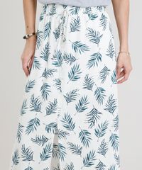 Saia-Longa-Feminina-Estampada-de-Folhagem-com-Fendas-Off-White-9309644-Off_White_4