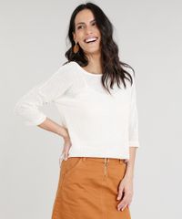 Blusa-Feminina-em-Trico-com-Sobreposicao-Manga-Longa-Decote-Redondo-Bege-Claro-9226864-Bege_Claro_1