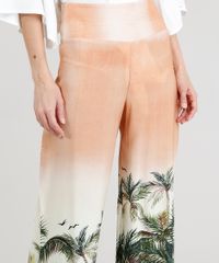Calca-Feminina-Pantalona-Estampada-de-Coqueiros-Bege-9302622-Bege_4