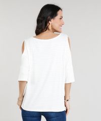 Blusa-Feminina-Open-Shoulder-Listrada-com-Lurex-Manga-Curta-Decote-Redondo-Off-White-9324080-Off_White_2 Blusa-Feminina-Open-Shoulder-Listrada-com-Lurex-Manga-Curta-Decote-Redondo-Off-White-9324080-Off_White_2