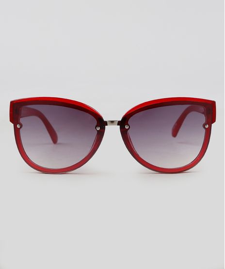 Oculos-de-Sol-Redondo-Feminino-Oneself-Vermelho-9351194-Vermelho_1