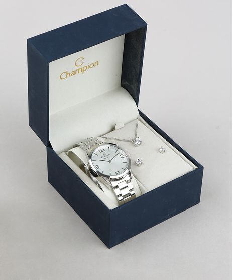 Kit-de-Relogio-Analogico-Champion-Feminino---Colar---Brinco---CN29893C-Prateado-9375614-Prateado_1