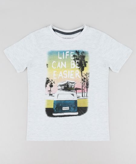 Camiseta-Infantil--Life-Can-Be-Easier--Manga-Curta-Gola-Careca-Cinza-Mescla-Claro-9316361-Cinza_Mescla_Claro_1 Camiseta-Infantil--Life-Can-Be-Easier--Manga-Curta-Gola-Careca-Cinza-Mescla-Claro-9316361-Cinza_Mescla_Claro_1
